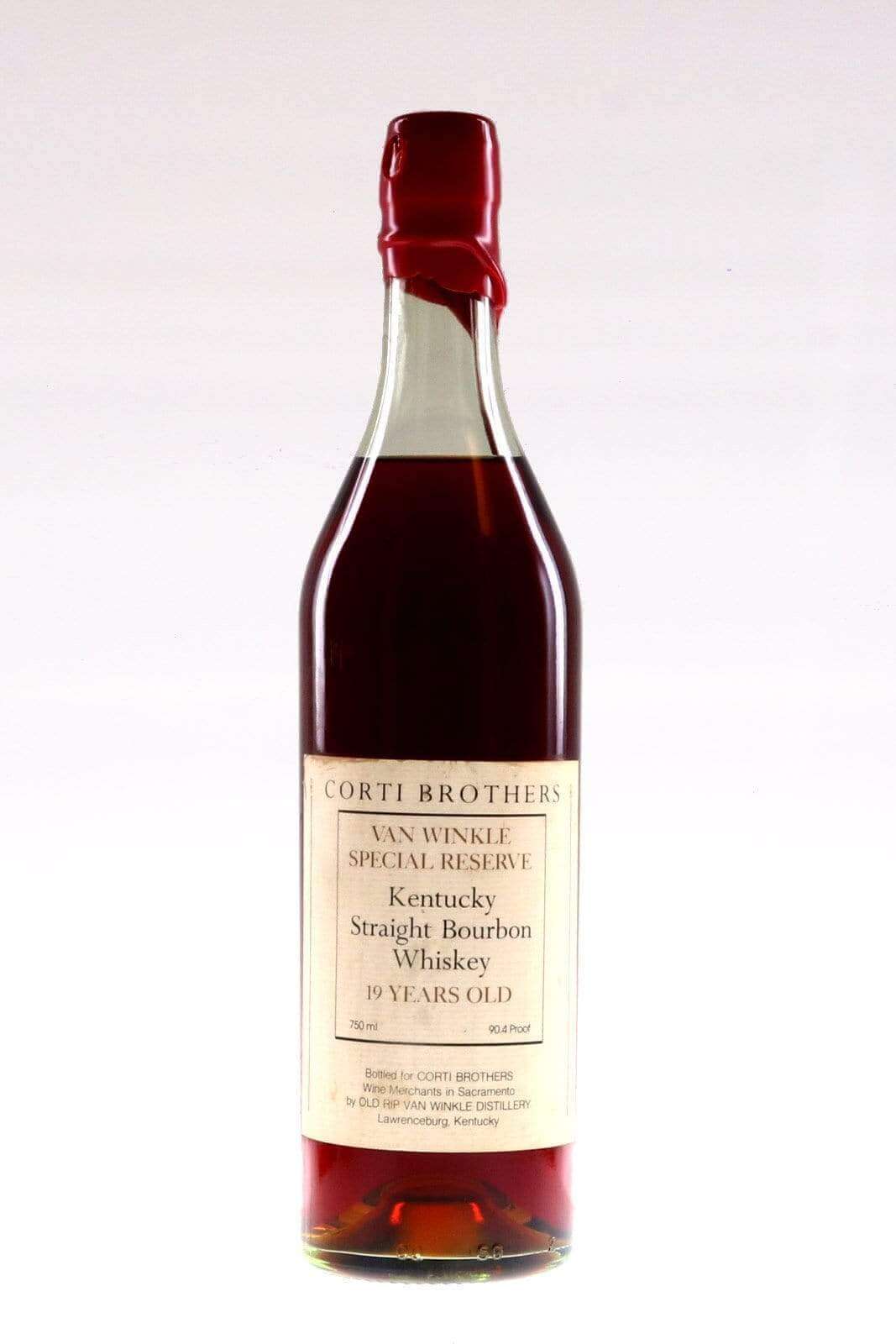 Van Winkle Special Reserve Corti Brothers 19 Year Old Red Wax