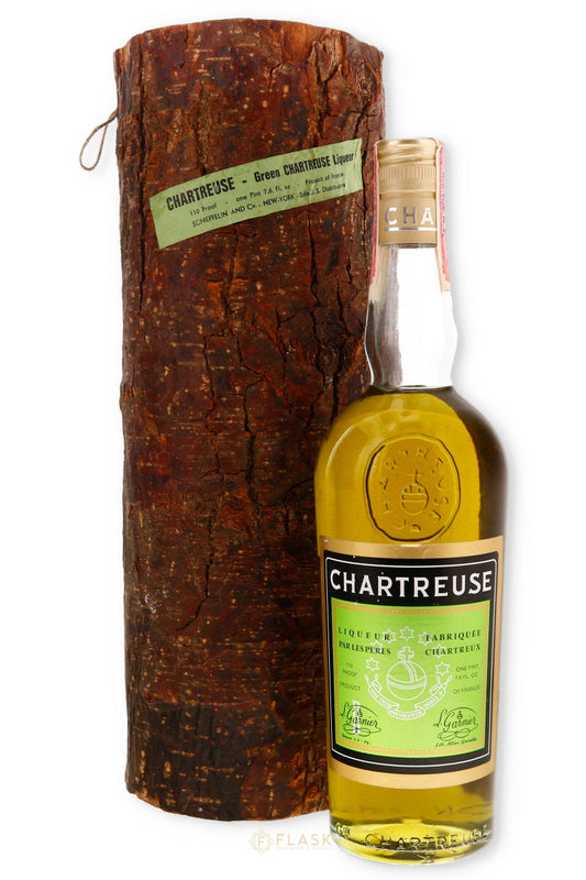 Chartreuse Voiron Green Vintage 1970s with Original Log