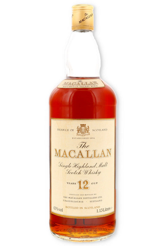 Macallan 12 Year Old 1980-1990s Single Malt 1.13 Liter